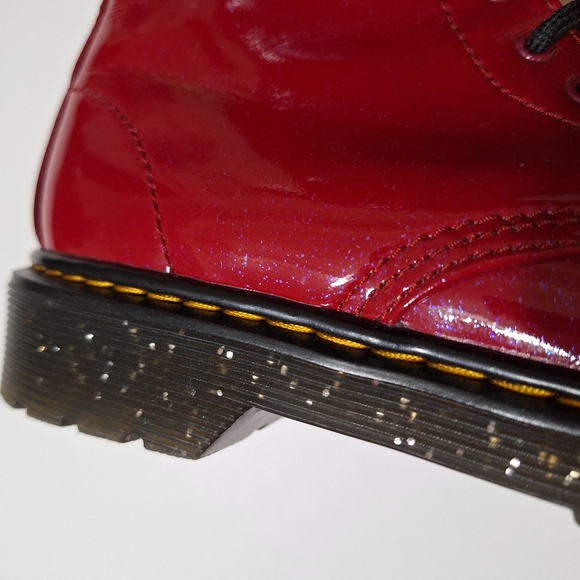 Dr. Martens 1460 Red Cosmic Glitter Boots - Picture 8 of 16